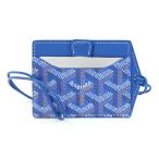  Goyard зеркало venus сумка зеркало Sky голубой PVC кожа б/у сумка очарование зеркало ремешок на шею мужской 
