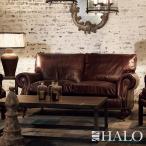 ソファ HALO (ハロー) BALMORAL(バルモラル)2.5人掛け 2.5P 幅200 ブラウン ブラック デザイナーズソファ 革張り レザー レザーソファ 高級ソファ