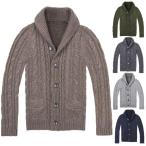 カーディガンメンズケーブル編みメン...