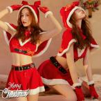 サンタコスプレ レディース サンタ コスプレ 猫耳サンタ ブラ スカート フード付き サンタケープ クリスマス 衣装 仮装 可愛い セクシー