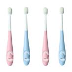 子供用歯ブラシ 超コンパクト 超軟毛歯ブラシ 良質である ソフト毛の漫画歯ブラシ 乳歯と敏感な歯を保護する 家型 携帯型 歯ブラシ保護カバー