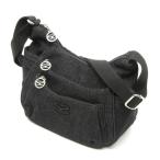 ショッピングサボイ サボイSAVOY前ポケット２つ付きしっかり感のあるデニム地ショルダーバッグ/ブラック