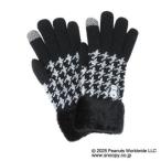 ショッピング婦人用 SNOOPY スヌーピー 婦人用手袋 ブラック(5) SN4100125