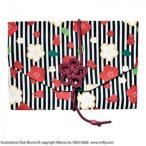 ミッフィー 御朱印帳ポーチ(ふくさ型) 縞梅 ST-IMF0036