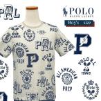 ポロラルフローレン Tシャツ 半袖 綿100% メンズ レディース ボーイズサイズ 総柄 プリント ブランド POLO RALPH LAUREN #323952451