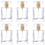 rubonalie духи бутылка пульверизатор 30ml 6 шт. комплект стеклянный распылитель заполняющий контейнер переносной Mini бутылка прозрачный бутылка Gold прямоугольник 