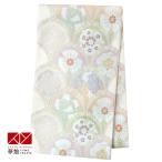 ショッピングレンタル 帯 レンタル 正絹 訪問着用帯 白 花青海波 B1684