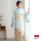 色留袖 レンタル 袷 ジャパンスタイル 水色 貝桶と花々 対応身長155〜162cm  結婚式 叙勲 ホテル・式場への直送OK E245