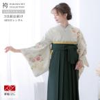 ショッピング袴 卒業式 袴レンタル 先生 教員 訪問着袴 フルセット 上品 ジャパンスタイル パールグレー　菊花丸文に松と梅 HG1320
