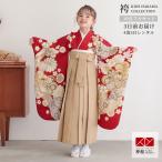 袴 セット レンタル 女の子 卒園式 赤 ねじれ梅 幼稚園 保育園 四つ身袴 NG193