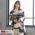 ショッピングレンタル 振袖レンタル 和風館 黒×ベージュ 薔薇(R497) 成人式 結婚式 対応身長154〜165cm 2〜11月利用 R215