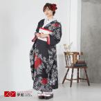 ショッピング薔薇 振袖 レンタル 成人式 結婚式 黒 深紅の薔薇とかすみ草12月〜1月利用 対応身長154〜165cm RS183