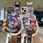 クロミちゃん iPhoneケース クロミ スマホケース シリコーン iphone15/iphone14/iphone13/iphone12 用 クロミ mini ケース 〓用 携帯ストラップ 肩がけ 首掛け