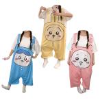 パジャマ ルームウェア ジャンプスーツ ちいかわ ハチワレ うさぎ つなぎ服 メンズ レディース カワイイ 部屋着 コスプレ 衣装 半袖 服装 カジュアル服