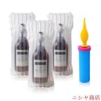 ワイン緩衝材保護袋梱包材トラベルバッグ飛行機旅行用 18パック インフレータブルボトルプロテクタースリーブ 配送パッケージ リキュールキャリアバッグ荷物用高