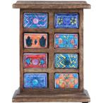 不二貿易 ラビ ミニ チェスト 8マス ブラウン 53578