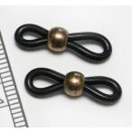 眼鏡チェーンコードパーツ2個（1ペア）　黒古美　丸型パーツ　めがね  メガネ