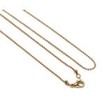 [ колье детали ] мяч цепь Gold ширина 1.0mm 50cm крюк модель 