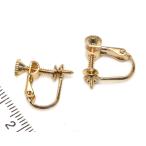 [ серьги детали ] Gold серебряный наклеен модель (4mm тарелка сердцевина винт имеется )1 пара сделано в Японии сердцевина установить 