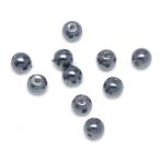 Yahoo! Yahoo!ショッピング(ヤフー ショッピング)【パール風ビーズ】ダークグレー 6mm 8mm 12mm プラパール パールビーズ 真珠風ビーズ