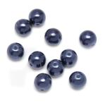 Yahoo! Yahoo!ショッピング(ヤフー ショッピング)【パール風ビーズ】ネイビーブルー 12mm プラパール パールビーズ 真珠風ビーズ