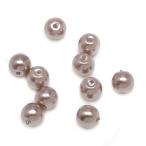 Yahoo! Yahoo!ショッピング(ヤフー ショッピング)【パール風ビーズ】ベージュ 6mm 8mm 12mm プラパール パールビーズ 真珠風ビーズ