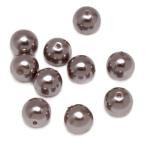 Yahoo! Yahoo!ショッピング(ヤフー ショッピング)【パール風ビーズ】ブラウン 12mm プラパール パールビーズ 真珠風ビーズ