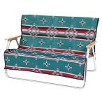 ショッピングキャプテンスタッグ キャプテンスタッグ(CAPTAIN STAG) ベンチ カバー アルミ背付きベンチ用 着せかえカバー ラグ ブルー CSネイティブ UP-2666