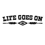 [ разрезные наклейки LIFE GOES ON (LGAR)2 листов комплект ширина примерно 18cm× высота примерно 4.7cm]