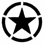 【U.S. ARMY ver.39（ワンスター） 腐食調 特大Xサイズ カッティングステッカー 2枚組 幅約38cm×高約38cm】