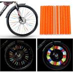 【並行輸入品】スポーク リフレクター 12本セット レッド 自転車 反射版 ホイール タイヤ 夜間 安全 防犯 .
