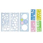 [ параллель импортные товары ] линейка шаблон 7 листов комплект .. тренировка ребенок ученик начальной школы многофункциональный ........ линейка дизайн линейка._