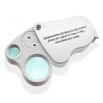30倍 60倍 ジュエリールーペ 拡大鏡 LEDライト付 ポケット ルーペ 宝石鑑定 花 昆虫観察 .