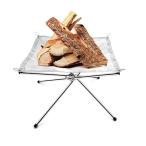 ステンレス 焚火台 折りたたみ ファイアスタンド バーベキュー コンロ 焚き火ファン ..