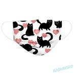 使い捨てマスクネコちゃんマスク50枚入おしゃれ猫柄3層構造平ゴム大人用不織布マスク通勤ギフトプレゼント女性成人個性的マスク母の日