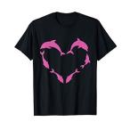 Dolphin Love Heart - Pod Heart I LOVE DOLPHINS Tシャツ