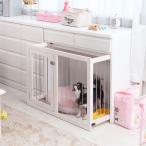 天然木を使用した幅90cmスライド式ペットケージ犬用品犬小屋ケージゲートす...