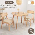 ラタンダイニング角テーブルダイニング3点セットダイニングセットBT-862...