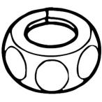 【メール便対応】KVK　止水栓銅パイプ袋ナット　【品番：ZK16-1】