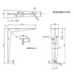 【在庫処分】【メール便対応】ハイロジック　TQOOL　98142 ブロンズ棚受 100mm×125mm 1本入　ブロンズ　【品番：98142】