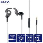 朝日電器（ELPA）　周音オープンイヤホン 1.2m　ブラック　【品番：OEP-12（BK）】