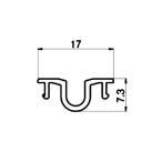 LIXIL（トステム）　引戸Vレール L＝1595mm　シャイングレー　【品番：MEC63L1】