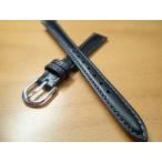 10mm 時計バンド (腕時計) ベルト カーフ 牛革 黒 (ブラック) バネ棒 サービス 腕時計用 時計ベルト 時計用バンド