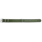 DW TIMEX Knot にも使える 18mm 20mm 22mm  時計バンド 腕時計用 時計ベルト 時計用バンド 単色モデル (アーミーグリーン 緑色)