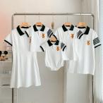 親子ペアルック 赤ちゃん パパ 親子コーデ ベビー ポロシャツ 父とベビーお揃い 父の日 赤ちゃん お揃いコーデ 家族記念撮影 兄弟/姉妹お揃い 母の日