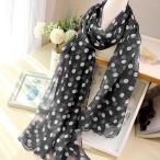 ストール スカーフ マフラー ドット柄 水玉 ロング 春夏 透け感 涼しい 透明感 日除け 薄手 薄地 母の日 プレゼント