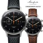 TVドラマ使用 Åkerfalk オーカーフォーク クロノグラフ腕時計 ブラック 12H/24H表示時計 スウェーデン 60'sヴィンテージデザイン アナログ ウォッチ