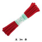 手芸ひも 『カラーひも 太 約7mm幅×3m 赤 F300-5』 YUSHIN 遊心【ユザワヤ限定商品】
