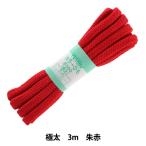 手芸ひも 『カラーひも 極太 約10mm幅×3m 朱赤 F500-32』 YUSHIN 遊心【ユザワヤ限定商品】