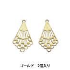 手芸金具 『メタルパーツ 16×10mm ゴールド 2個入り 271/0350』